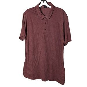 Patagonia Men's Short Sleeve Polo Shirt Red Large Golf Outdoor Camp‎ Hike